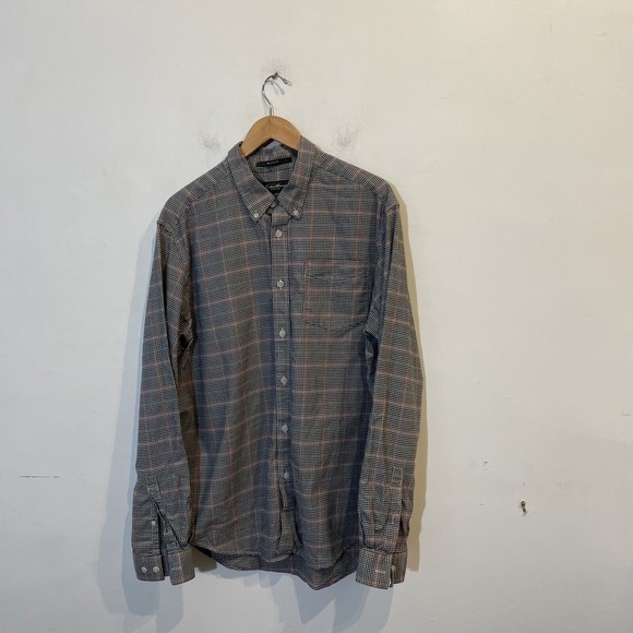 80s-90'S Eddie Bauer short sleeve button down shirt, men's size M, vintage cotton Blue type light blue Vintage Second Hand